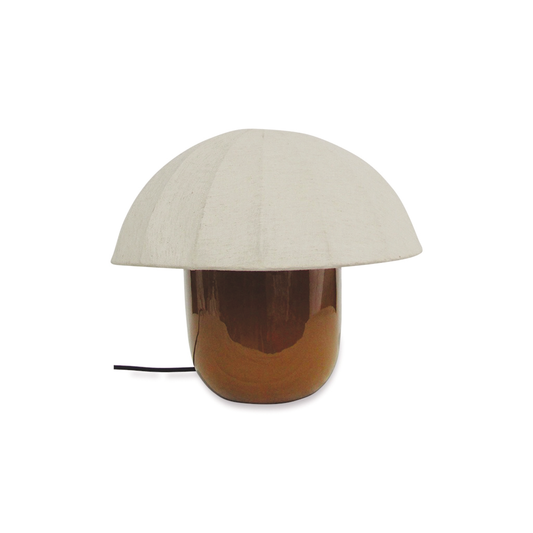 Lampe champignon caramel
