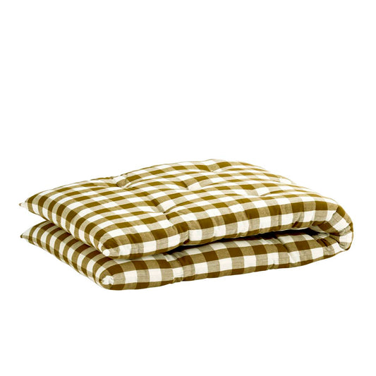 Matelas vichy ANNA 45x125 caramel et blanc