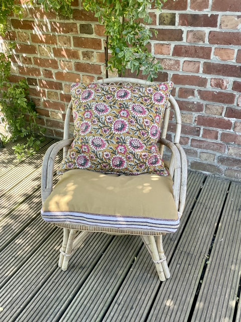 Housse de coussin JULIETTE 50x50 imprimée indienne