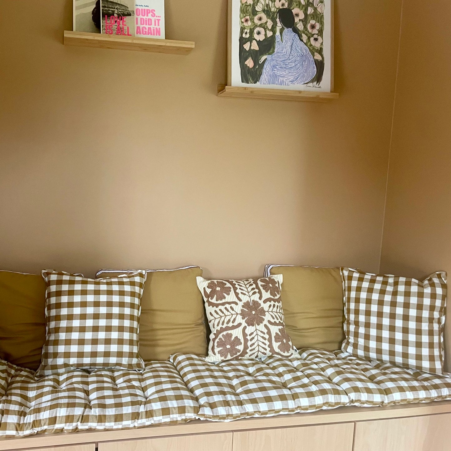 Housse de coussin vichy ANNA 50x50