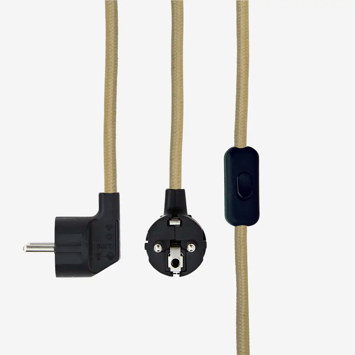 Lampe de table émaillée beige clair et jaune pâle