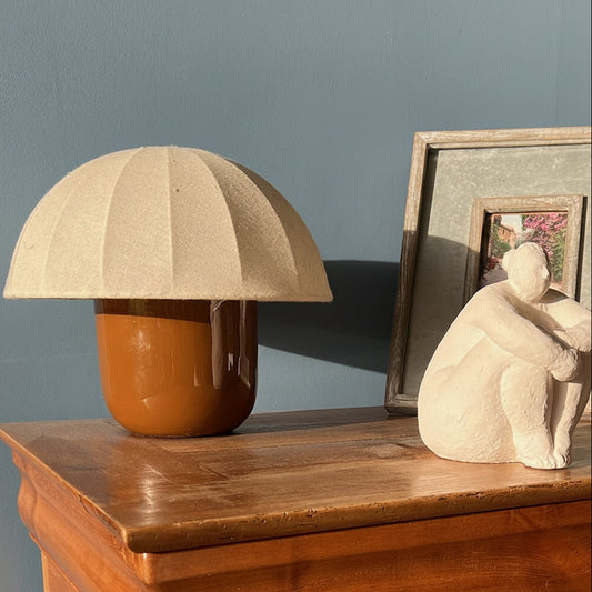 Lampe champignon caramel