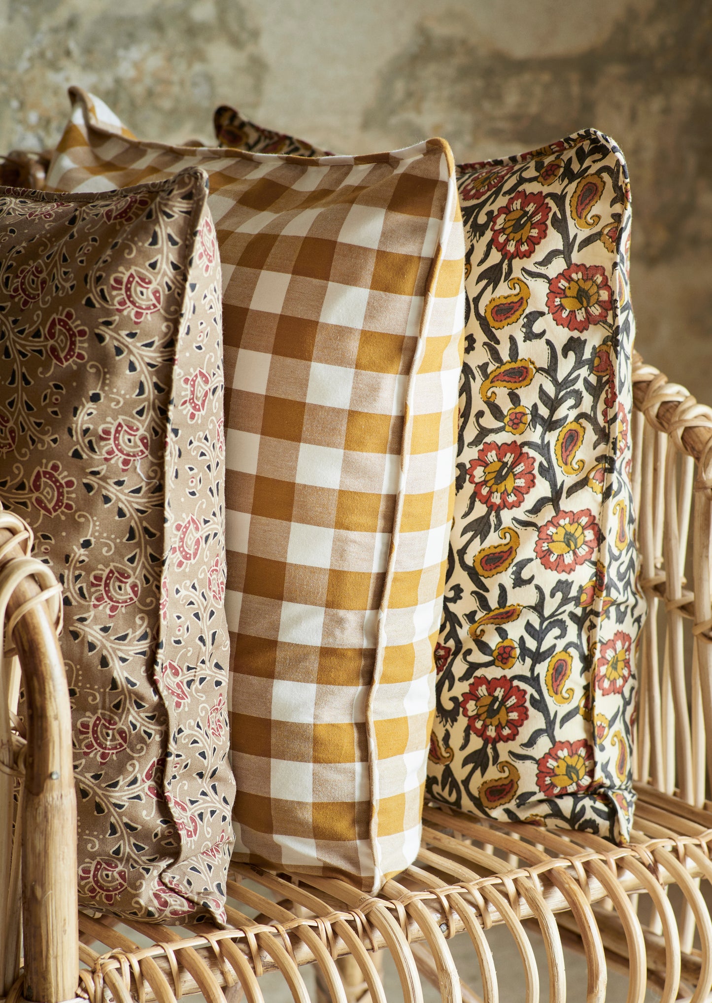 Housse de coussin vichy ANNA 50x50